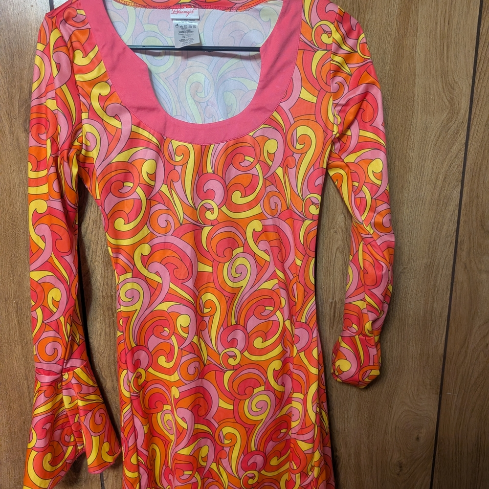 Dreamgirl Multicolor Gogo Dancer Swirl Dress